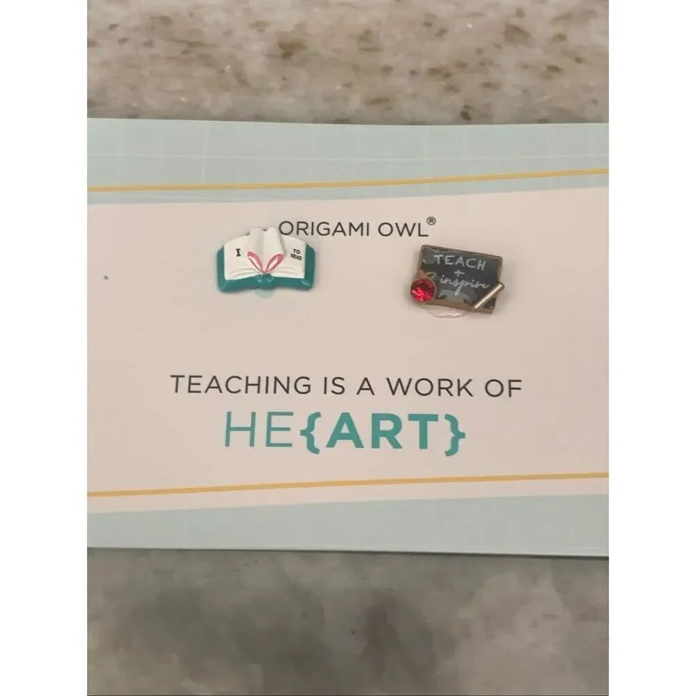 Origami Owl Teacher and Reading Charms #limited edition #floating charms